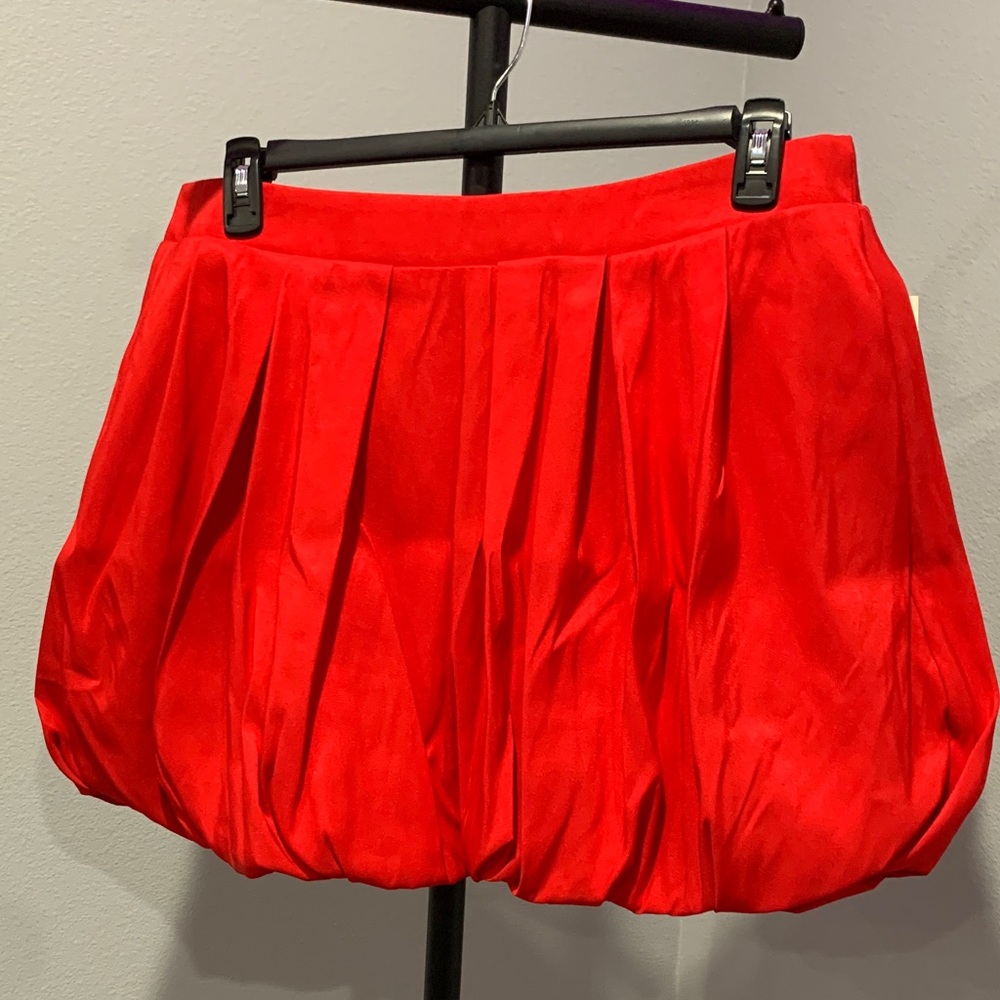 a new day Vibrant Red Mini Skirt